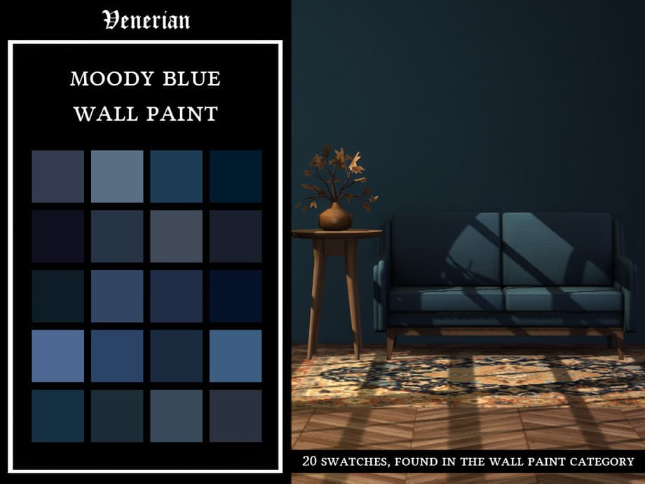 Краска для стен Moody Blue Wall Paint